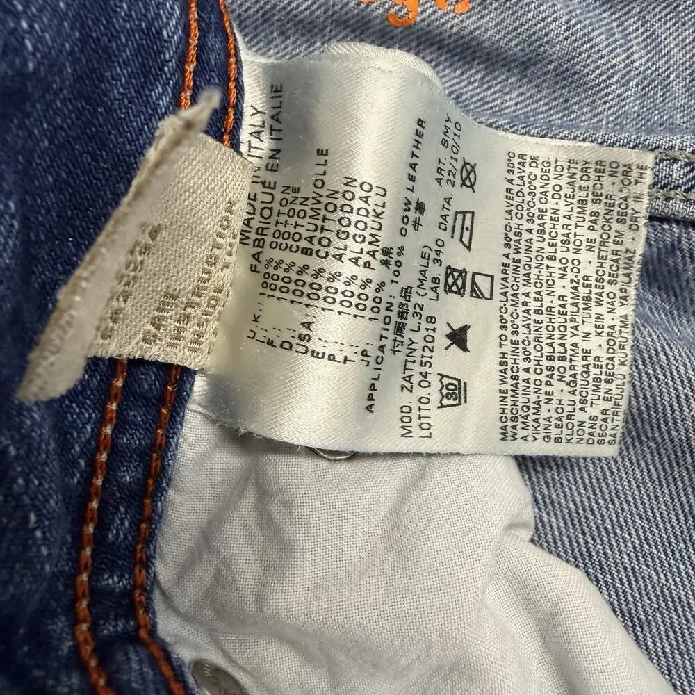 Diesel Zatiny Mens Jeans 32x32 *Fits 33x29 Blue Bootcut Button Fly Made in Italy